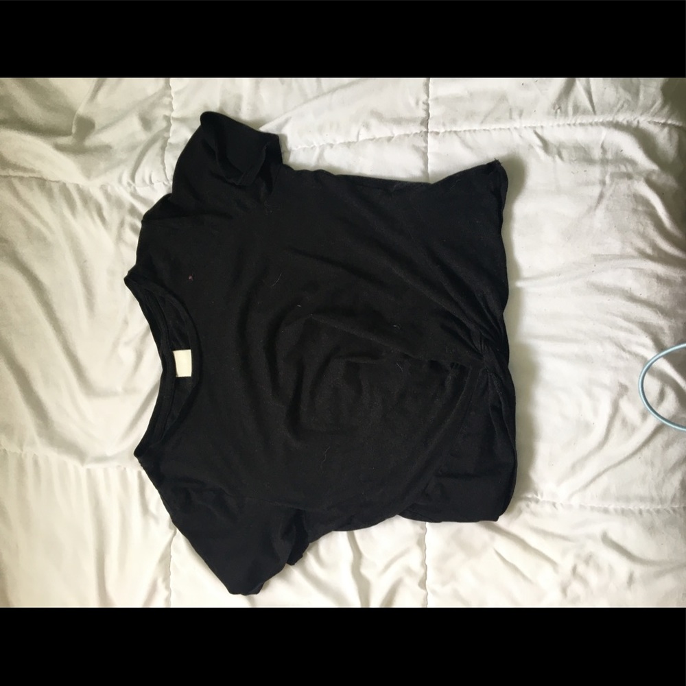 Black T-shirt tie